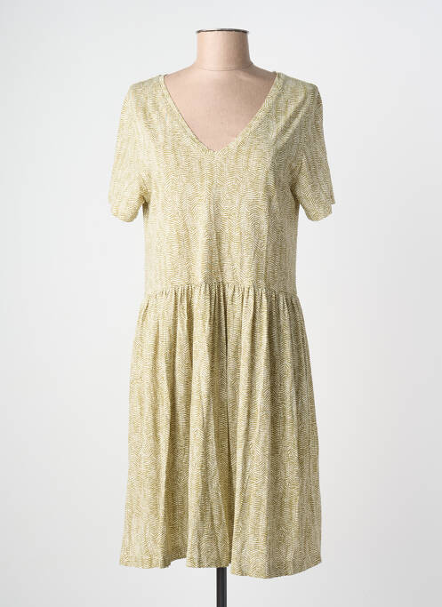 Robe mi-longue imprimé fantaisie manches courtes vert HARRIS WILSON femme