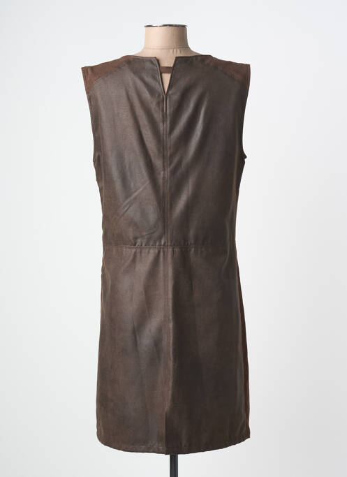 Robe courte sans manche sans manche marron CHIPIE femme