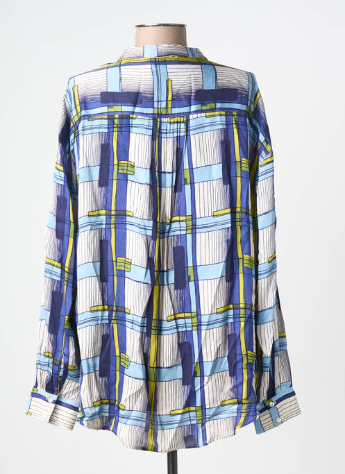 Chemisier coupe fluide manches longues bleu BELLA JONES femme