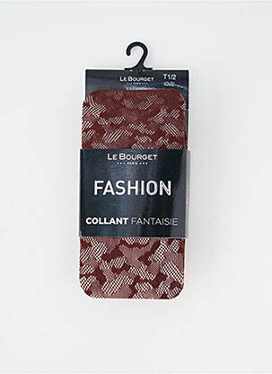 Collants imprimé fantaisie marron LE BOURGET femme