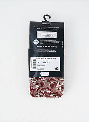 Collants imprimé fantaisie marron LE BOURGET femme
