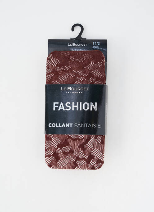 Collants imprimé fantaisie marron LE BOURGET femme