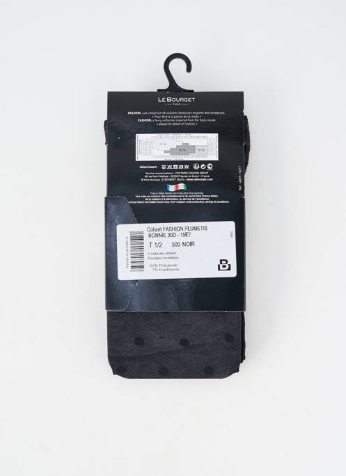 Collants imprimé pois noir LE BOURGET femme
