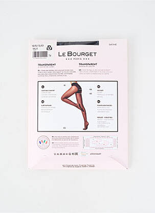 Collants tissage transparent noir LE BOURGET femme