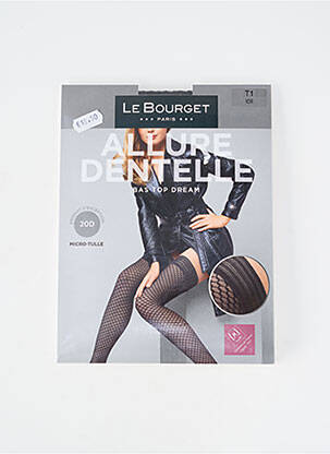 Bas imprimé fantaisie noir LE BOURGET femme