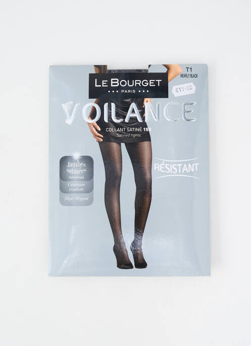 Collants légère et transparente noir LE BOURGET femme