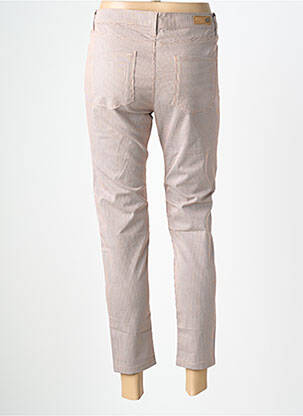 Pantalon 7/8 tissage popeline taille normale orange DENIM STUDIO femme