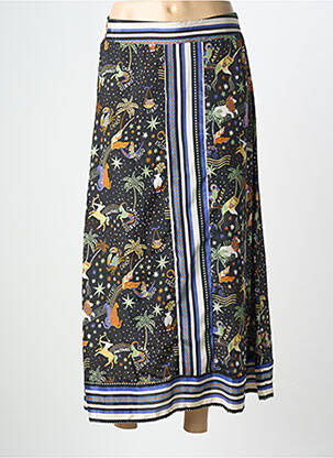 Jupe mi-longue taille normale noir AN' GE femme