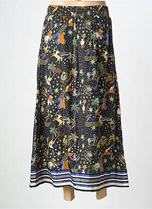 Jupe mi-longue taille normale noir AN' GE femme
