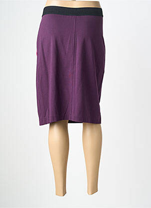 Jupe mi-longue stretch violet FILIPINE LAHOYA femme
