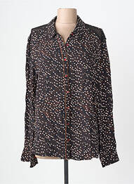 Chemisier coupe cintrée manches longues noir ONE STEP femme