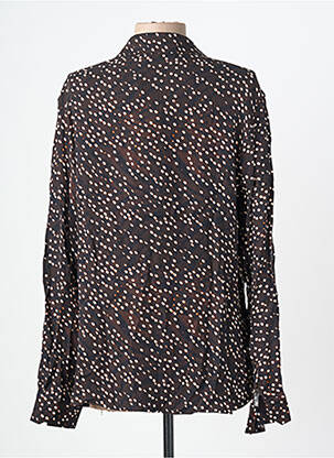 Chemisier coupe cintrée manches longues noir ONE STEP femme