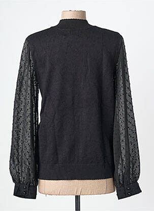 Pull stretch manches longues noir LEO & UGO femme