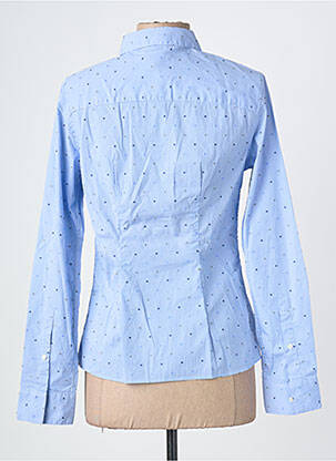 Chemisier coupe cintrée manches longues bleu QUIET femme