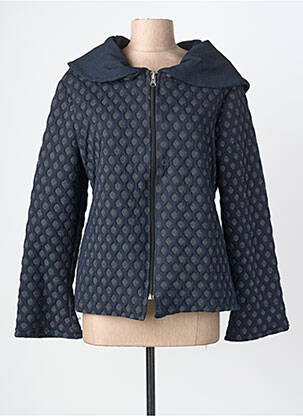 Veste casual col rond bleu LOLESFILLES femme