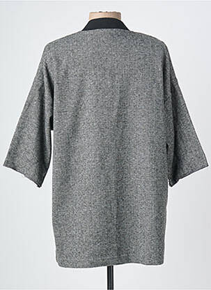 Pull tissage chiné manches courtes gris QUEENIE femme