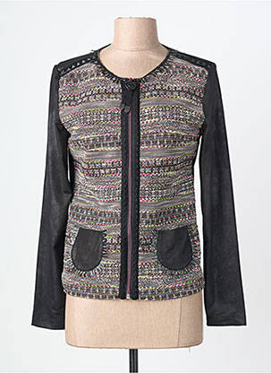 Veste casual col rond noir LOLESFILLES femme