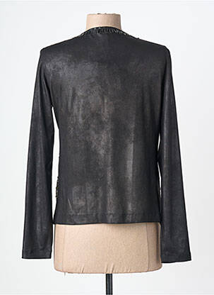 Veste casual col rond noir LO! LES FILLES femme