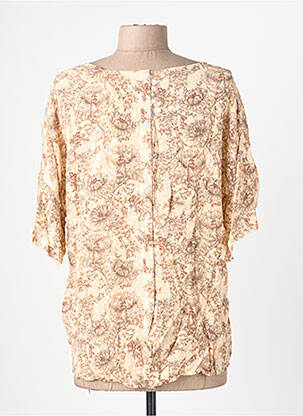 Blouse manches courtes manches courtes beige YAYA femme