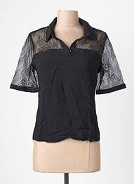 Top stretch manches courtes noir SCHOOL RAG femme
