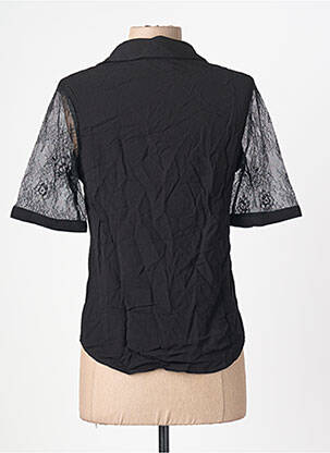 Top tissage crêpe manches courtes noir SCHOOL RAG femme