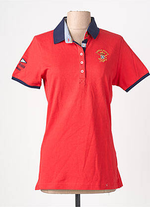 Polo broderie manches courtes rouge ARISTOW femme