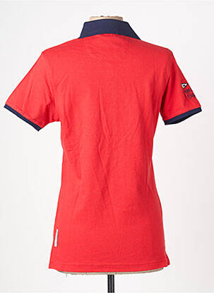 Polo broderie manches courtes rouge ARISTOW femme