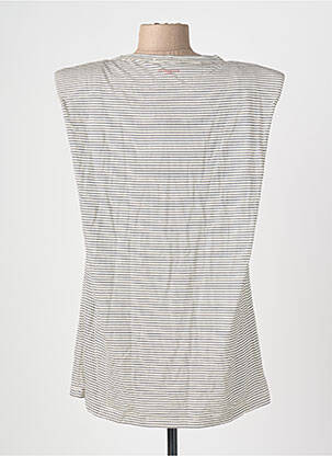 T-shirt stretch manches courtes beige OPULLENCE femme