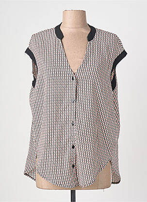 Chemisier manches courtes manches courtes noir JANE WOOD femme