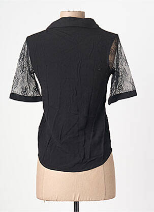 Top tissage crêpe manches courtes noir SCHOOL RAG femme