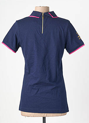 Polo broderie manches courtes bleu ARISTOW femme