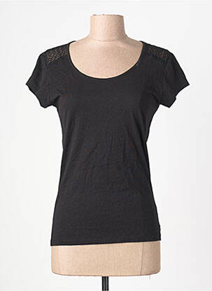 T-shirt stretch manches courtes noir CHIPIE femme