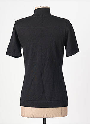 Pull stretch manches courtes noir LEO & UGO femme