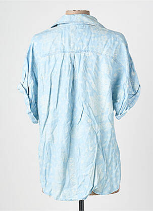 Chemisier coupe droite manches courtes bleu RIVER WOODS femme