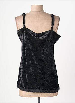 Top stretch fines bretelles noir ODEMAI femme
