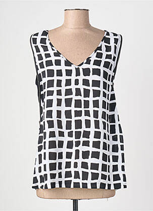 Top coupe fluide sans manche noir SCHOOL RAG femme