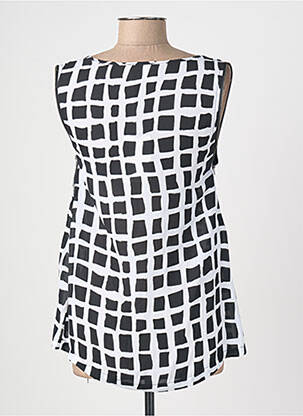 Top tissage crêpe sans manche noir SCHOOL RAG femme