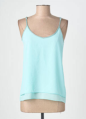 Top coupe fluide fines bretelles bleu ODEMAI femme