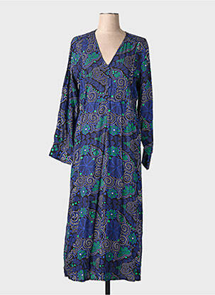 Robe longue manches longues manches longues bleu AN' GE femme