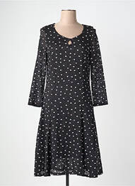 Robe mi-longue manches longues manches longues noir FIFILLES femme