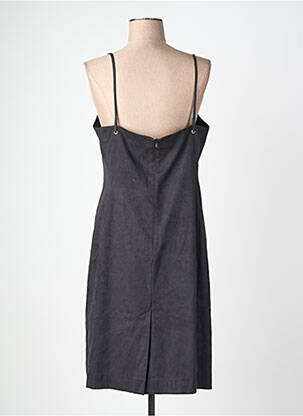 Robe mi-longue fermeture zippée au dos fines bretelles noir ET VOUS femme