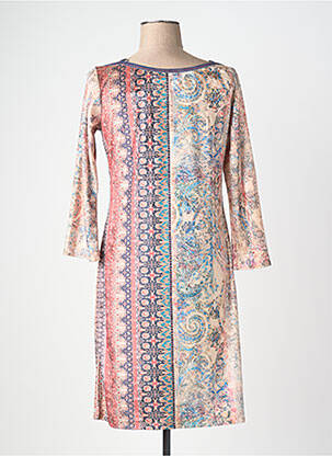 Robe courte manches 3/4 manches 3/4 beige LO! LES FILLES femme