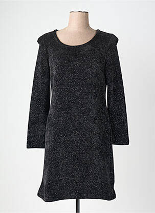 Robe mi-longue manches longues manches longues noir LO! LES FILLES femme