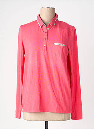 Polo stretch manches longues rose HARRIS WILSON femme