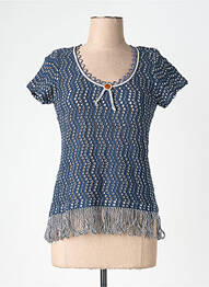 Top manches courtes manches courtes bleu LO! LES FILLES femme
