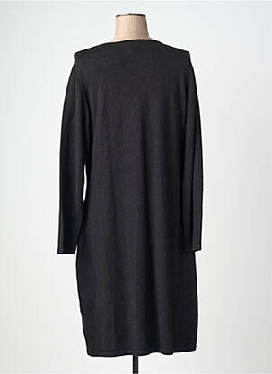 Robe mi-longue manches longues manches longues noir LEO & UGO femme