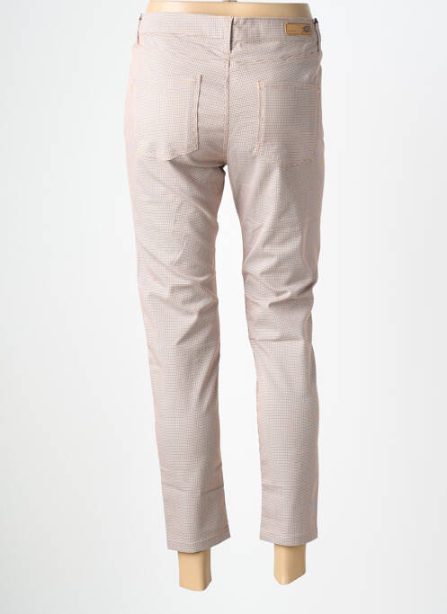 Pantalon 7/8 tissage popeline taille normale orange DENIM STUDIO femme