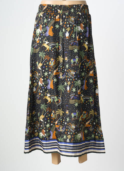 Jupe mi-longue taille normale noir AN' GE femme