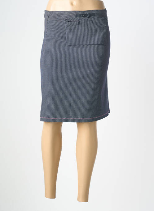 Jupe mi-longue stretch bleu LOLESFILLES femme