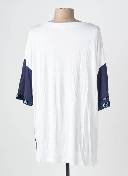 T-shirt manches mi-longues manches courtes bleu MARINA V femme